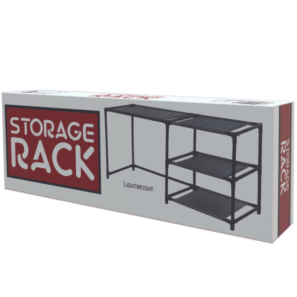 Black Lightweight Multi-Purpose Home Organizing Storage Rack