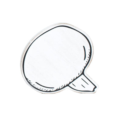 Tabletop Art 5x4x1 Mushroom Cutout White/black Wood(3.00)
