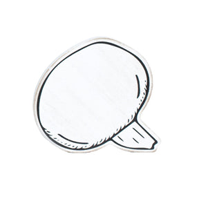 Tabletop Art 5x4x1 Mushroom Cutout White/black Wood(3.00)