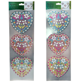 Main Street Wall Creations Jumbo Stickers in Artistic Hearts Design