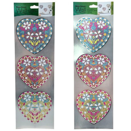 Main Street Wall Creations Jumbo Stickers in Artistic Hearts Design