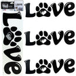 Main Street Wall Creations Translucent Wall Stickers in Love Paw Design