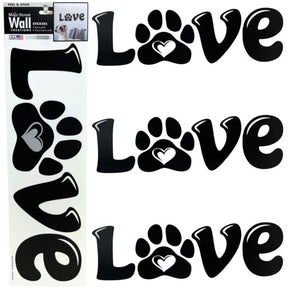 Main Street Wall Creations Translucent Wall Stickers in Love Paw Design