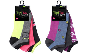 Women's Low Cut Novelty Socks - Queen Confidence Theme - Size 9-11 - 3-Pair Packs
