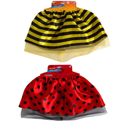 Tutu Satin Ladybug/bee Skirt Satin Prntd W/mesh Underlay Tcd