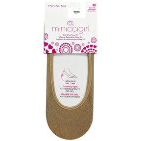 Minicci 1 Pack Nude Liner Socks Size Girls M 9-3