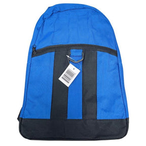 Two Tone Color Backpack with Small Front Pouch in Blue/Black