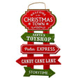 Christmas Town Signpost Wall Decor Holiday Home Sign