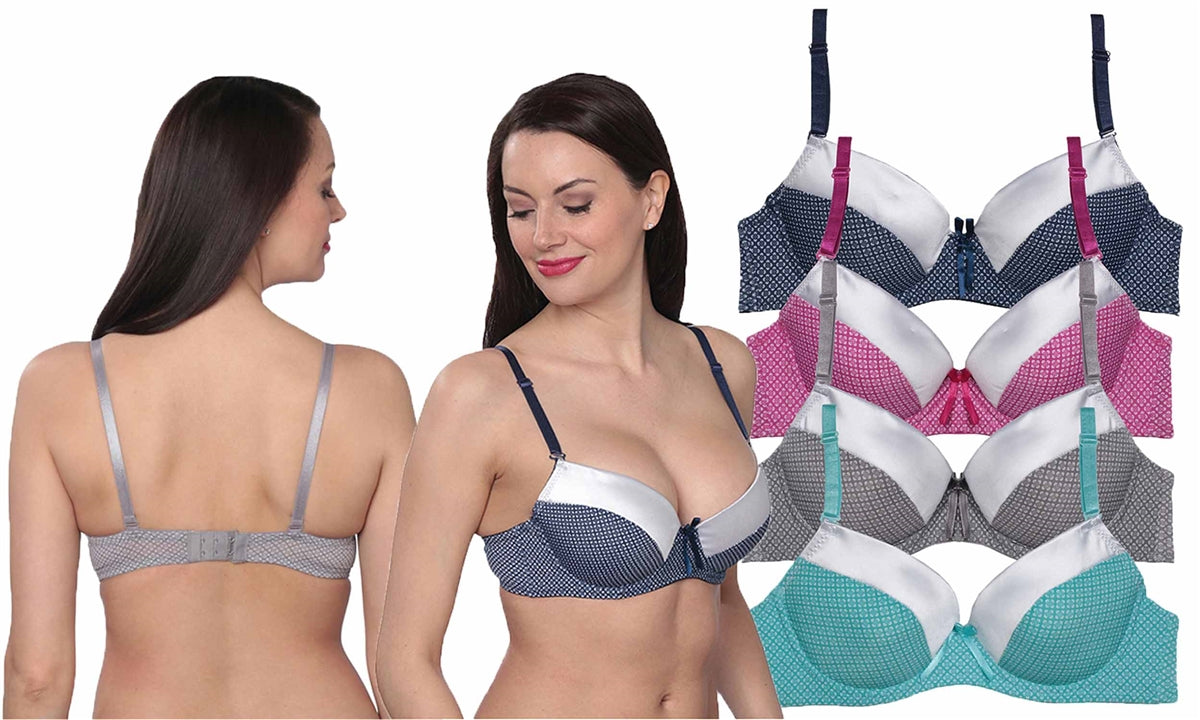 Women's Two Tone Underwire Bras - Full Figure Sizes 36C-42D