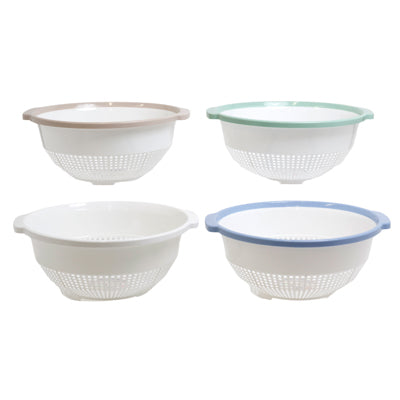 Colander 12in White Colored Rim 4-colors #ring Bowl 22 Counter Display