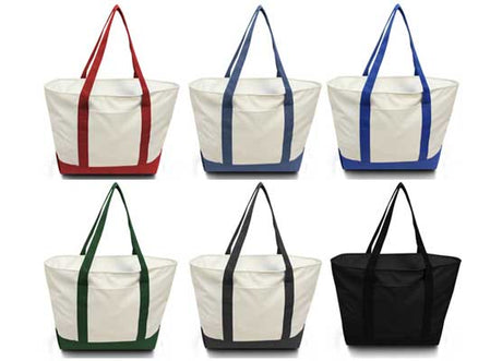 Bay View Giant Zippered Boat Tote Bags