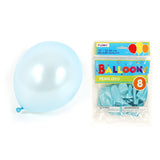 12" Pastel Blue Pearlized Balloons - 8-Packs