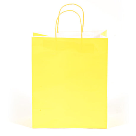 Narrow Medium Neon Yellow Gift Bags