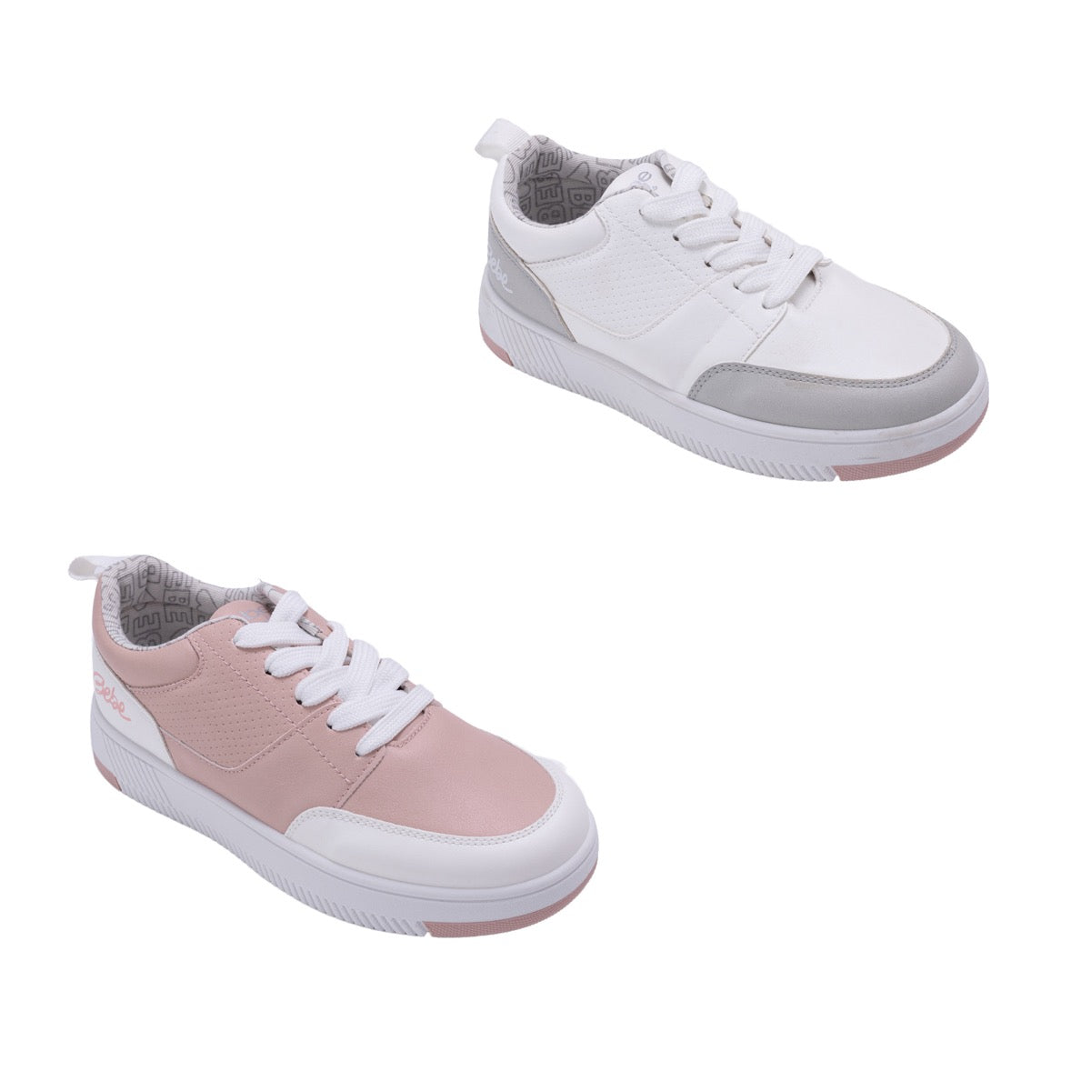 Bebe Girl's Low Top Sneakers w/ Circle Embossment - Choose Your Color(s)