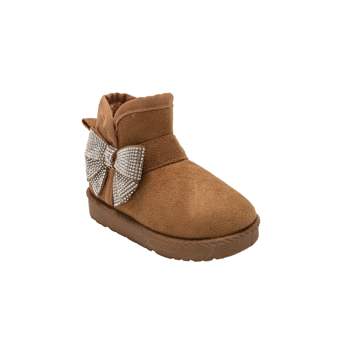 Bebe Toddler Girl's Winter Boot w/ Microsuede & Rhinestone Bow