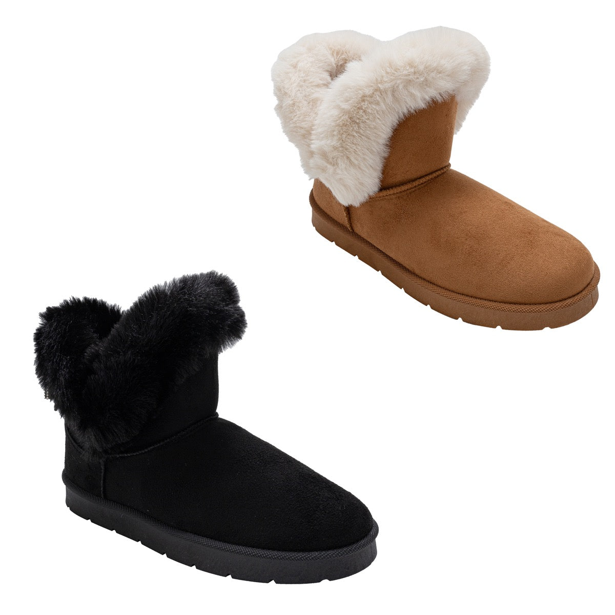 Bebe Women's Faux Fur Boots w/ Faux Fur Upper - Choose Your Color(s)