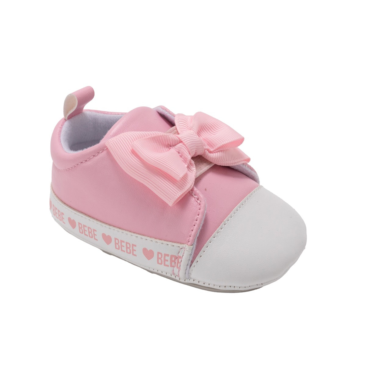 Bebe Infant Girl's Sneakers w/ Double Bow & Printed Bebe Logo
