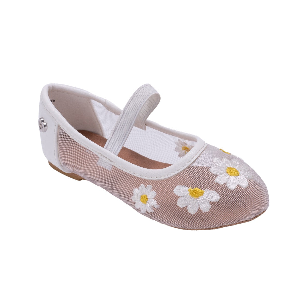 Bebe Toddler Girl Flats w/ Embroidered Flowers