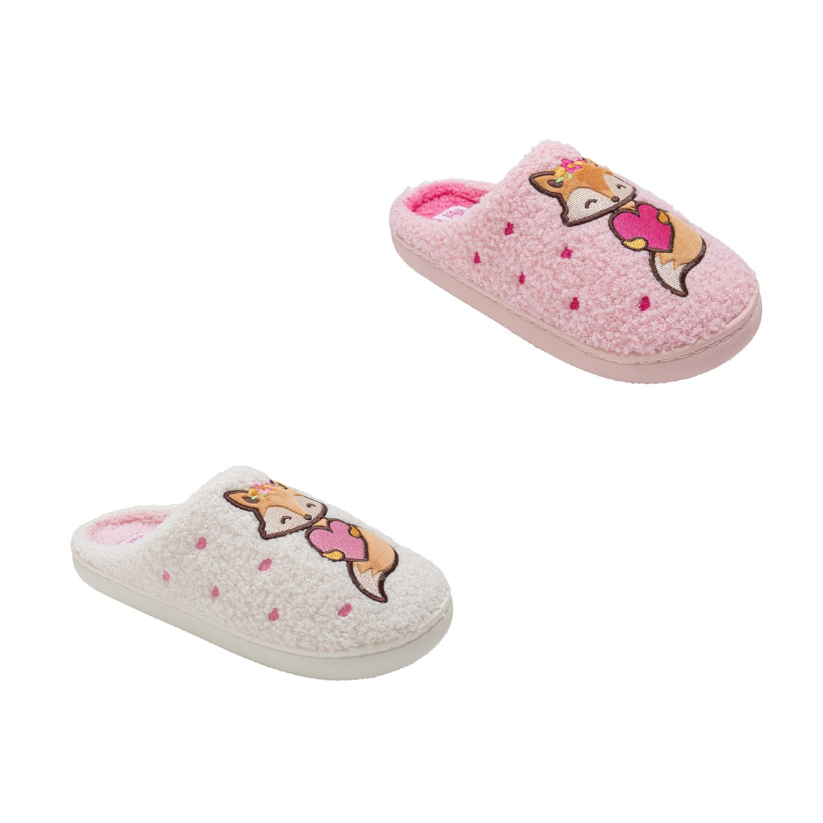 Women's Sherpa Mule Slippers w/ Bear Embroidery - Choose Your Color(s)