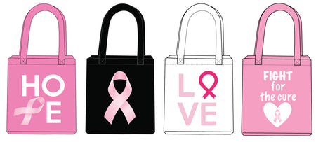 Breast Cancer Awareness Reusable Tote Bags