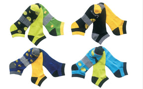 Men's Designer Athletic Ankle Socks w/ Tennis Print - Pair Packs