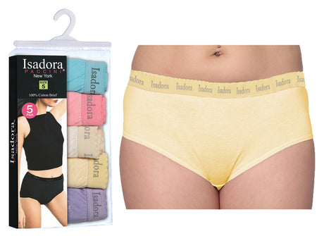 Women's Boy Briefs - Assorted Colors - 5-Packs - Plus Size