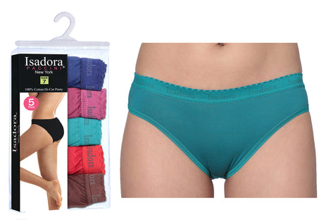 Women's Boy Briefs - Assorted Colors - 5-Packs - Size 5-7