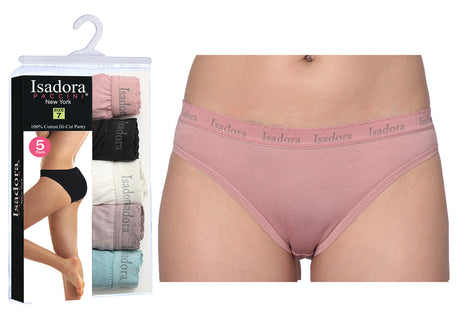 Women's Boy Briefs - Assorted Colors - 5-Packs - Size 5-7