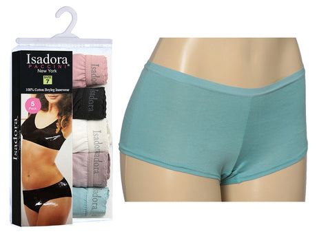 Women's Hi-Cut Panties - Assorted Colors - 5-Packs - Size 5-7