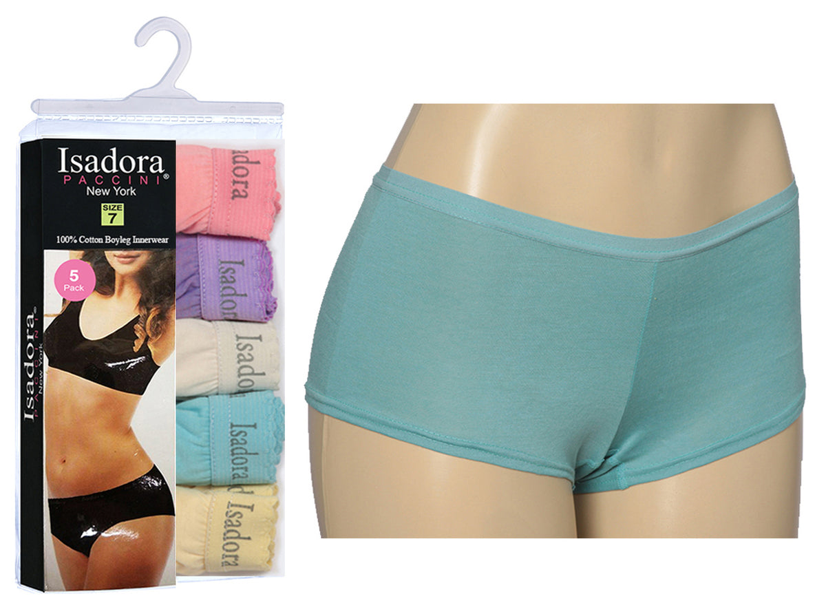 Women's Bikini Cut Panties - Solid Colors - 5-Packs - Plus Size