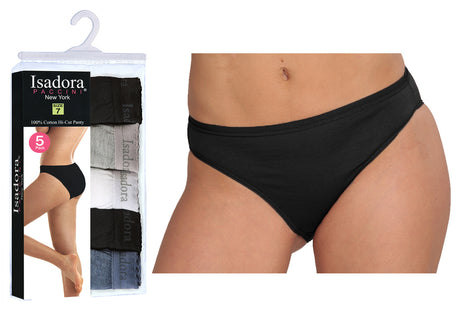 Women's Boy Briefs - Solid Colors - 5-Packs - Plus Size