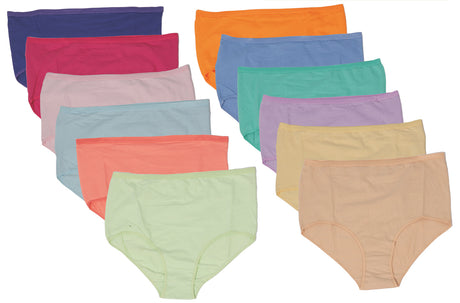 Women's Cotton/Lycra Briefs - Solid Colors - Plus Sizes 11-13