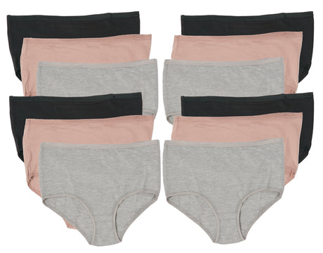 Women's Cotton/Lycra Briefs - Solid Colors - Plus Sizes 11-13