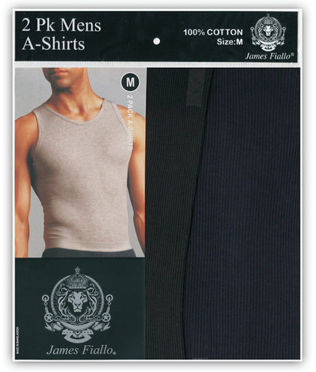 Men's Colored A-Shirts - 2-Packs - Sizes Small-XL