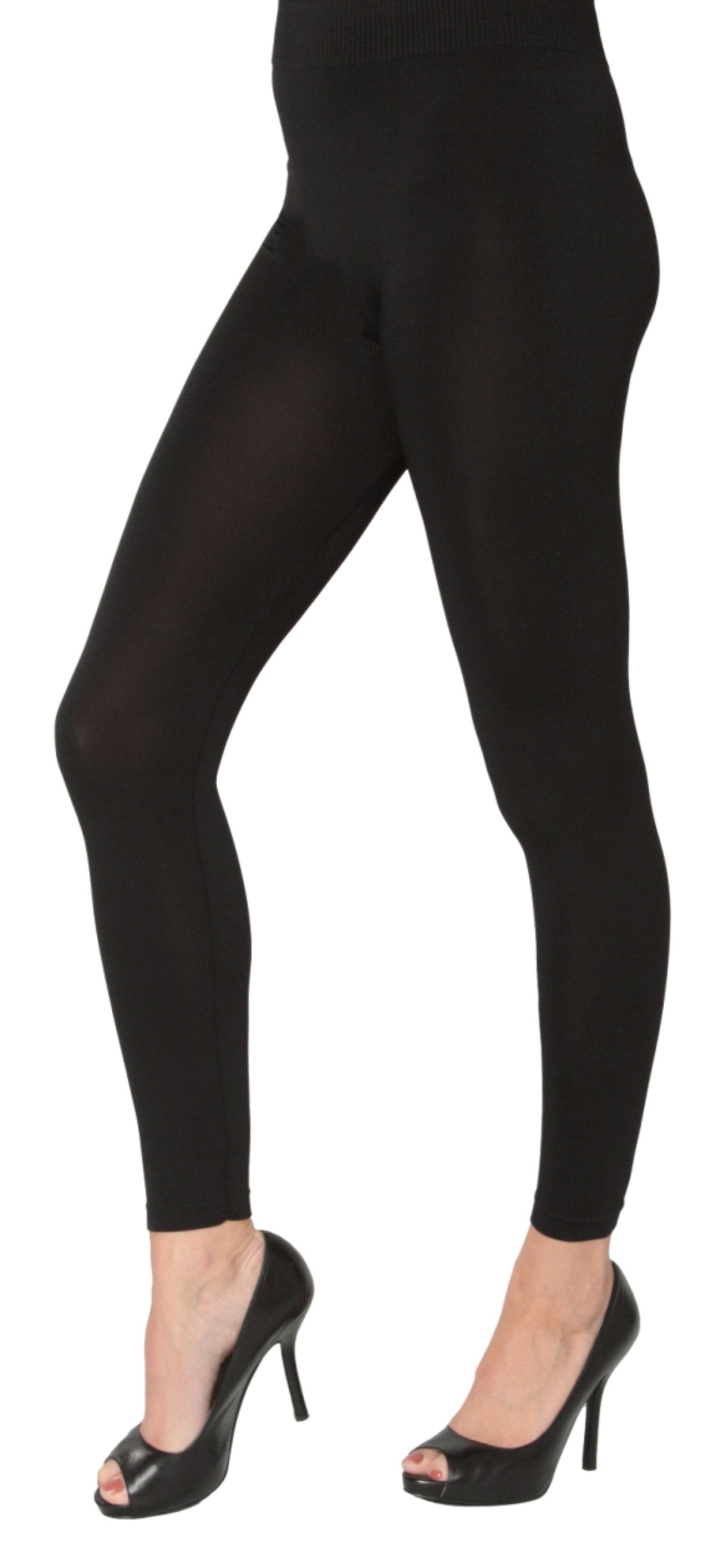 Women's High-Waisted Leggings - Black Only