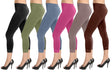 Women's Seamless Capri w/ Lace Trim - Solid Colors 