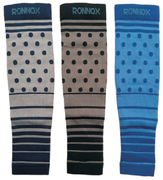 Men's Compression Tube Socks - Sizes Small-XL - Soft Tone Polka Dot & Striped Prints