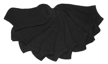 Women's No Show Novelty Socks - Assorted Colors - 10-Pair Packs - Size 9-11