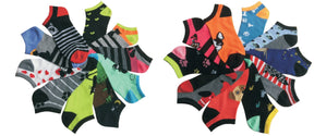 Women's No Show Novelty Socks - Cat & Dog Print - 10-Pair Packs - Size 9-11