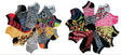 Women's No Show Novelty Socks - Colorful Zebra & Cheetah Print - 10-Pair Packs - Size 9-11