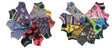 Women's No Show Novelty Socks - Assorted Cat Print - 10-Pair Packs - Size 9-11