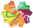 Women's No Show Novelty Socks - Assorted Patterns - 10-Pair Packs - Size 9-11