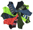 Women's No Show Novelty Socks - Assorted Patterns - 10-Pair Packs - Size 9-11