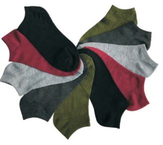 Women's No Show Novelty Socks - Solid Colors - 10-Pair Packs - Size 9-11