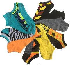 Women's No Show Socks - Assorted Colors - 10-Pair Packs - Size 9-11