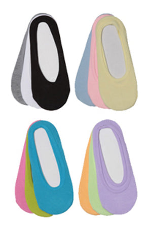 Women's No-Show Ped Sock Footliners - Size 9-11 - 3-Pair Packs