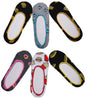 Women's No-Show Ped Sock Footliners - Fast Food Prints - Size 9-11 - 3-Pair Packs