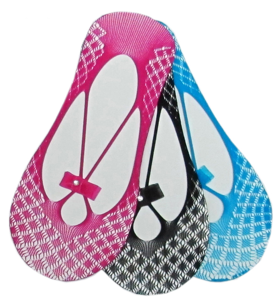Women's No-Show Ped Sock Footliners - Lace Prints - Size 9-11 - 3-Pair Packs