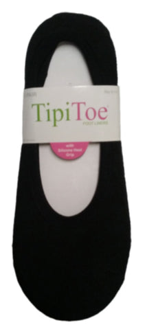 Women's No-Show Ped Sock Footliners w/ Silicone Heel Grip - Size 9-11 - 5-Pair Packs