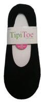 Women's No-Show Ped Sock Footliners w/ Silicone Heel Grip - Size 9-11 - 5-Pair Packs
